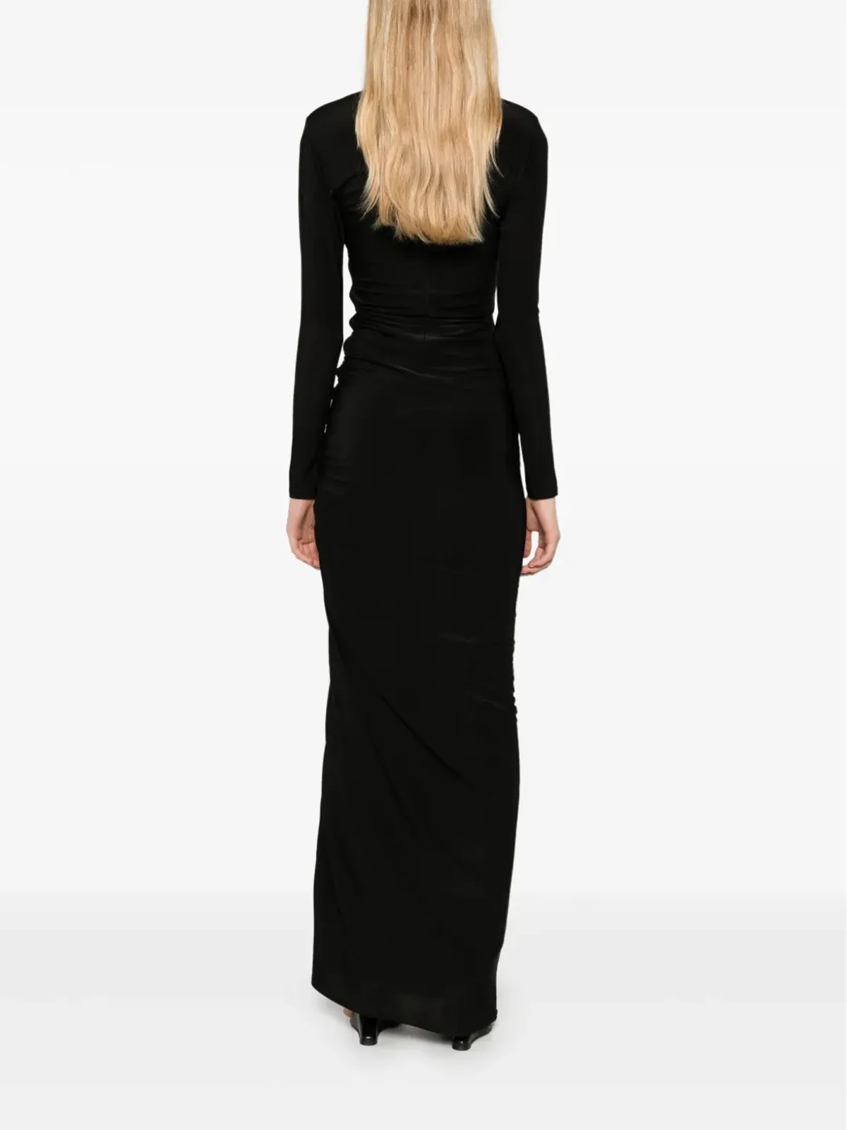 The New Arrivals Ilkyaz Ozel Xena In Deviant maxi dress - Black - 画像4