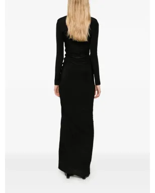 The New Arrivals Ilkyaz Ozel Xena In Deviant maxi dress - Black - サムネイル4