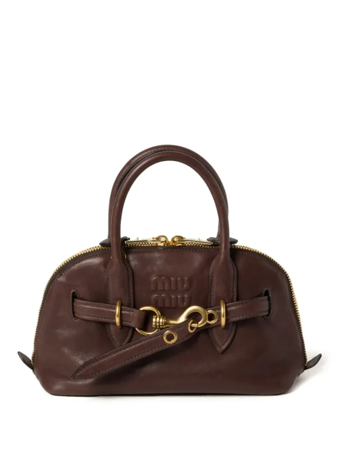 Miu Miu Miu Miu アヴェンチュレ レザートートバッグ - ブラウンの商品画像