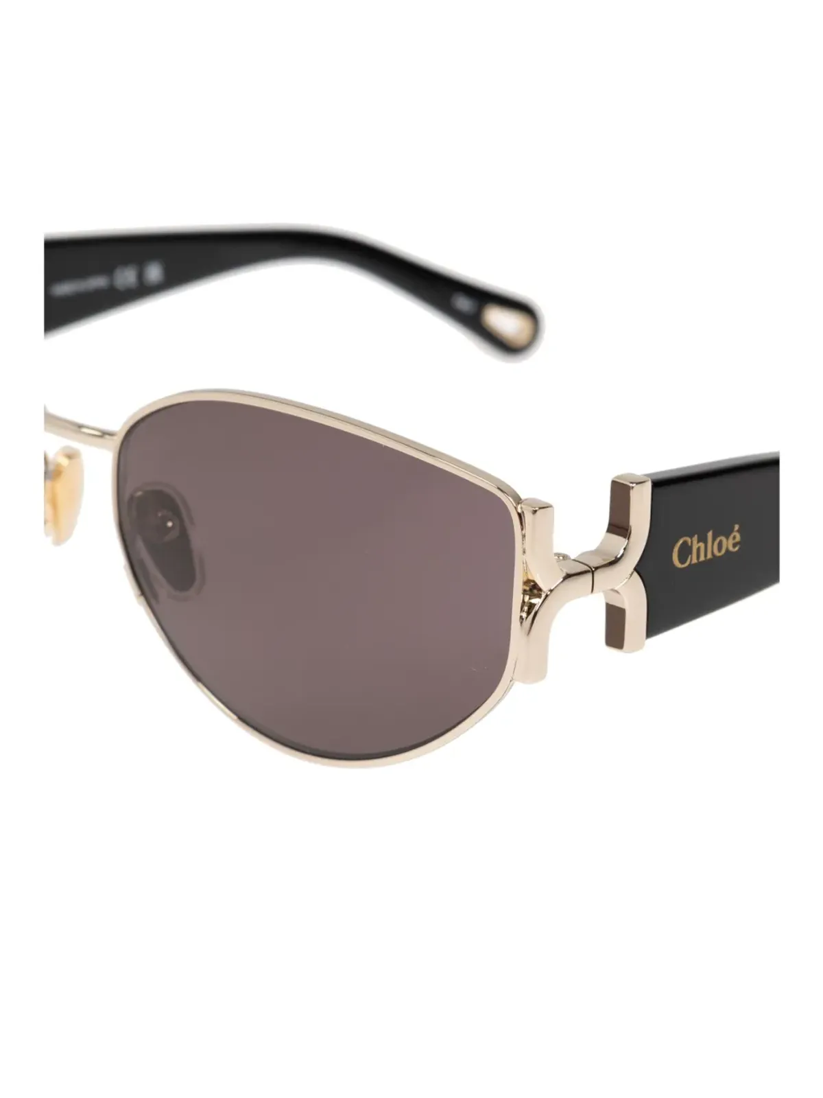 Chloé Eyewear ロゴ刻印オーバルレンズ サングラス - 画像4