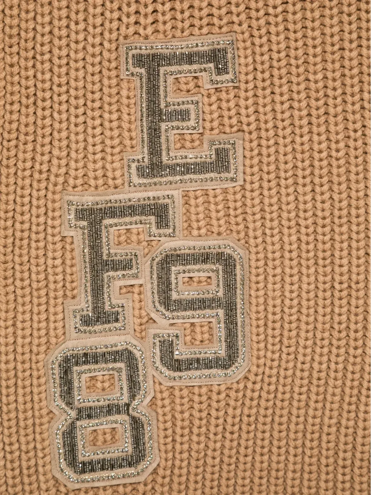 Elisabetta Franchi カレッジスタイルパッチスカーフ - ブラウン - 画像2