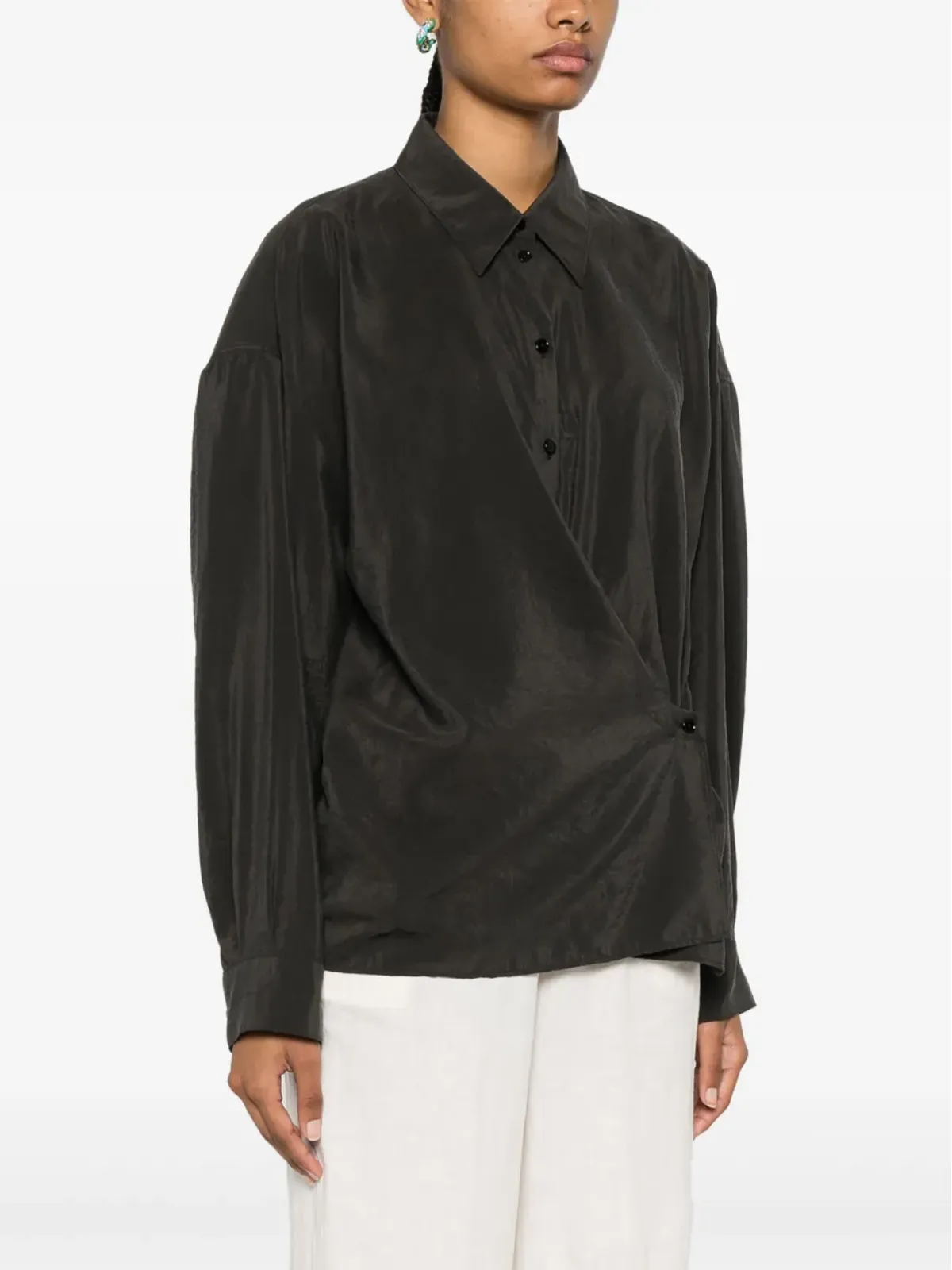 LEMAIRE ツイスト入りストレートカラーシャツ - 画像3