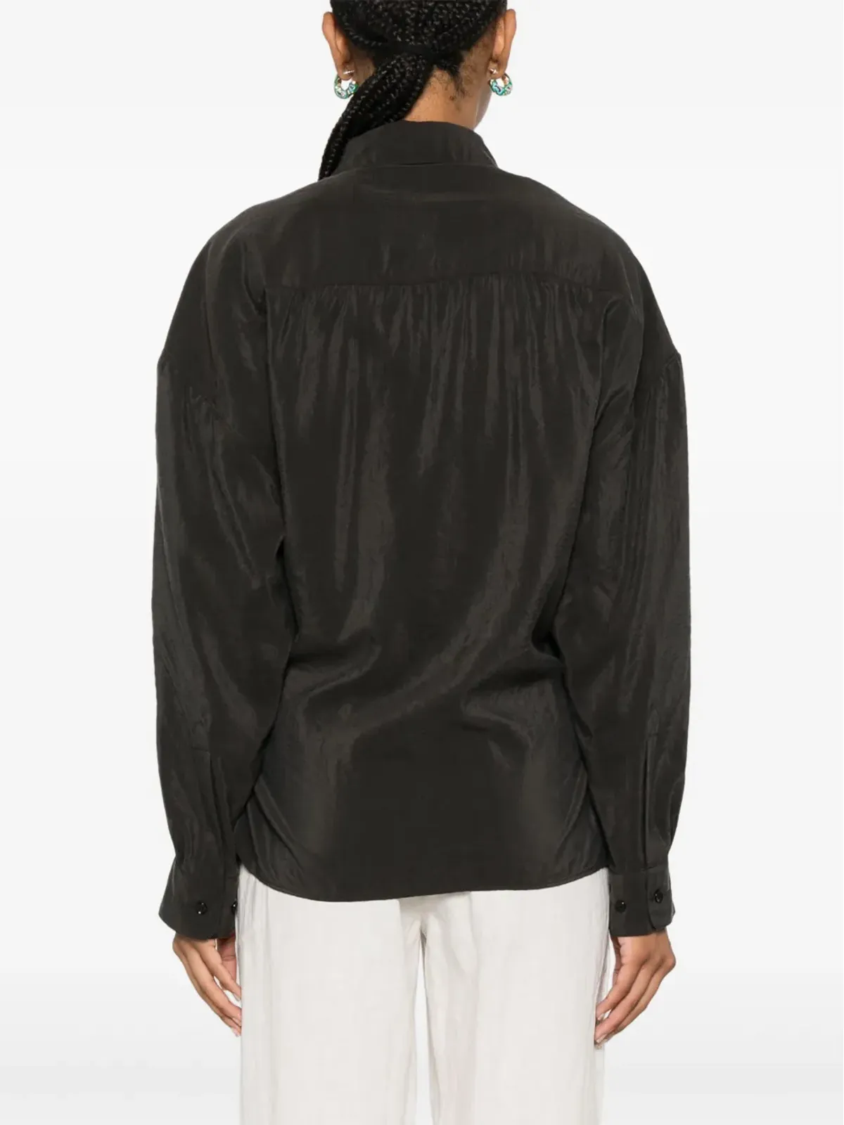 LEMAIRE ツイスト入りストレートカラーシャツ - 画像4
