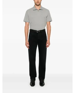 Saint Laurent ピケ織りポロシャツ - グレー - サムネイル2