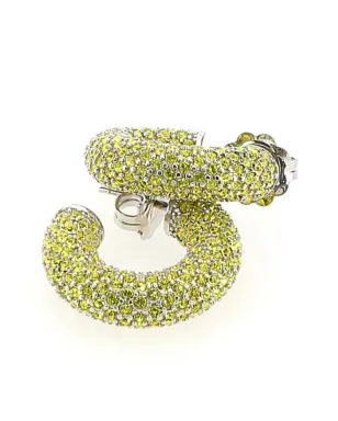 Amina Muaddi mini Cameron earrings - Yellow - サムネイル2