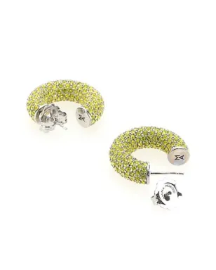 Amina Muaddi mini Cameron earrings - Yellow - サムネイル3