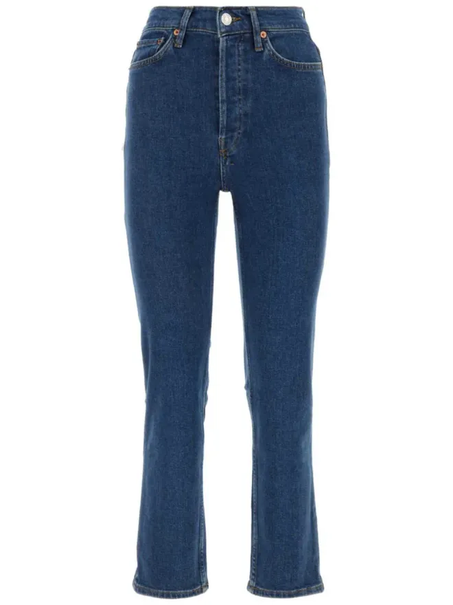 RE/DONE RE/DONE '70s Ultra Rise クロップドジーンズ - ブルーの商品画像