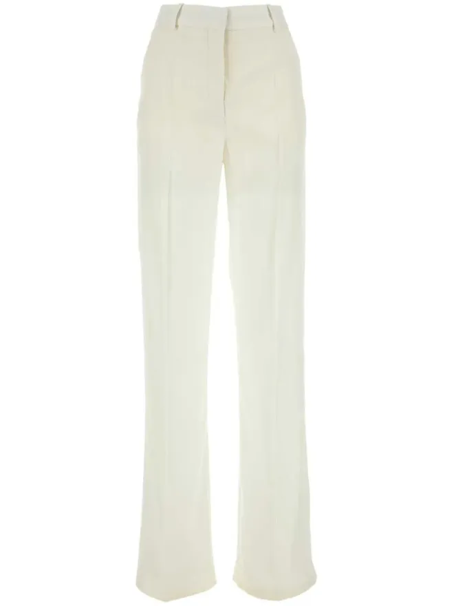 Stella McCartney Stella McCartney ハイウエスト ワイドレッグ トラウザーズ - Whiteの商品画像