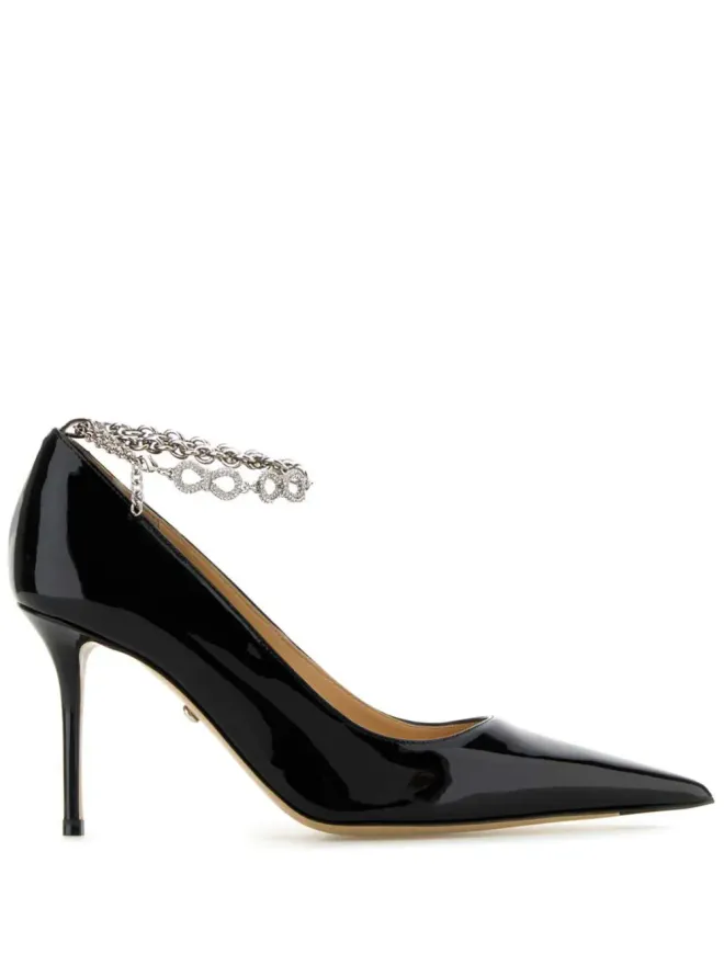 MACH & MACH MACH & MACH ボウチェーンパンプス（85mmヒール） - ブラックの商品画像