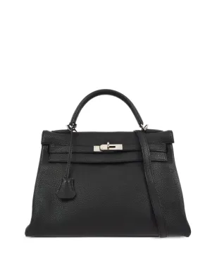 Hermès ビンテージ Kelly Retourne 32 2ウェイ ハンドバッグ - ブラック - サムネイル1
