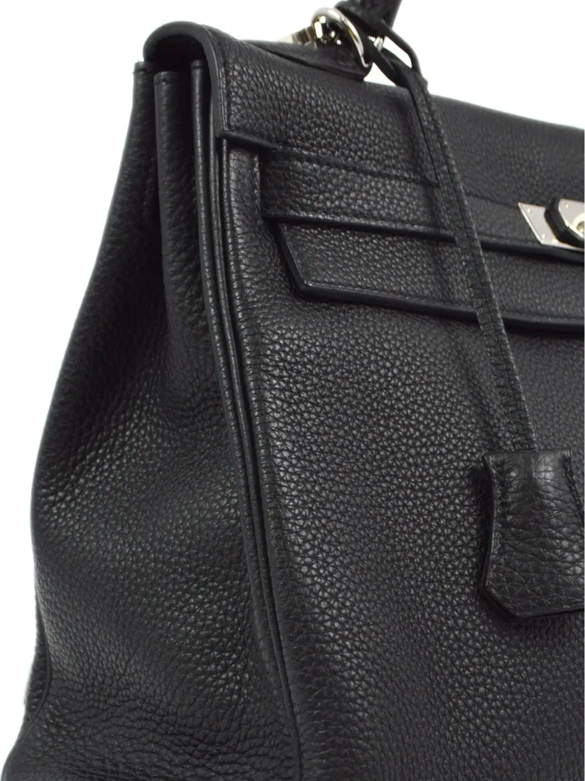 Hermès ビンテージ Kelly Retourne 32 2ウェイ ハンドバッグ - ブラック - 画像3