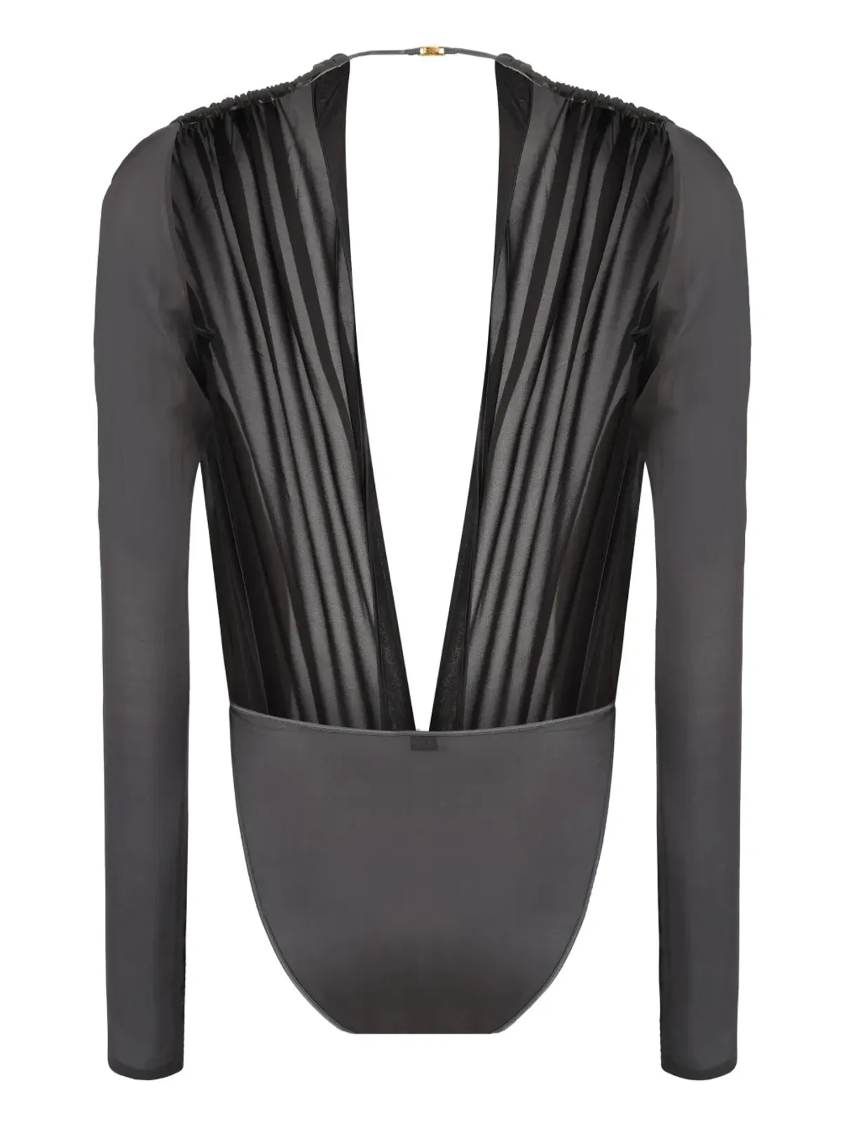 Saint Laurent ムースリーヌ ボディスーツ ブラック - 画像2
