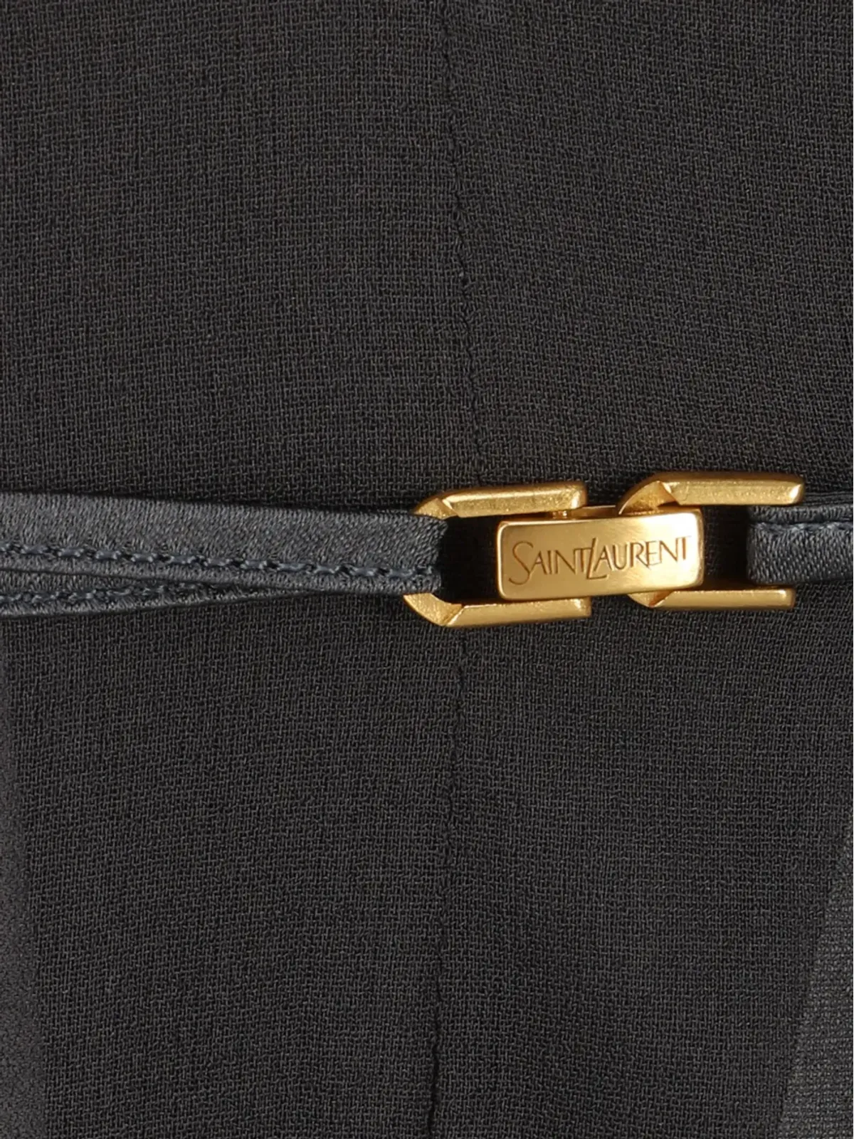 Saint Laurent ムースリーヌ ボディスーツ ブラック - 画像3