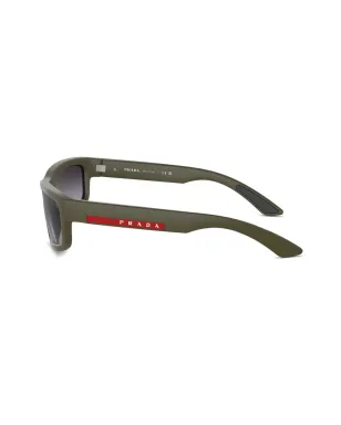 Prada Linea Rossa マットな長方形フレームのサングラス - サムネイル3