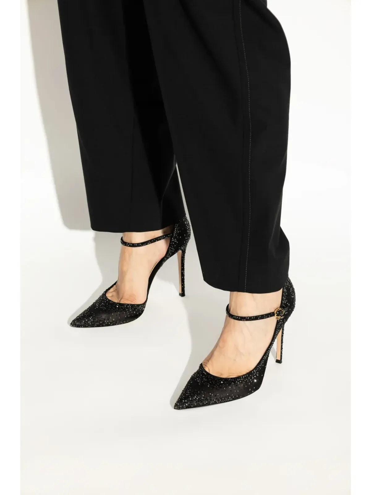 Gianvito Rossi クリスタル装飾パンプス ブラック - 画像2
