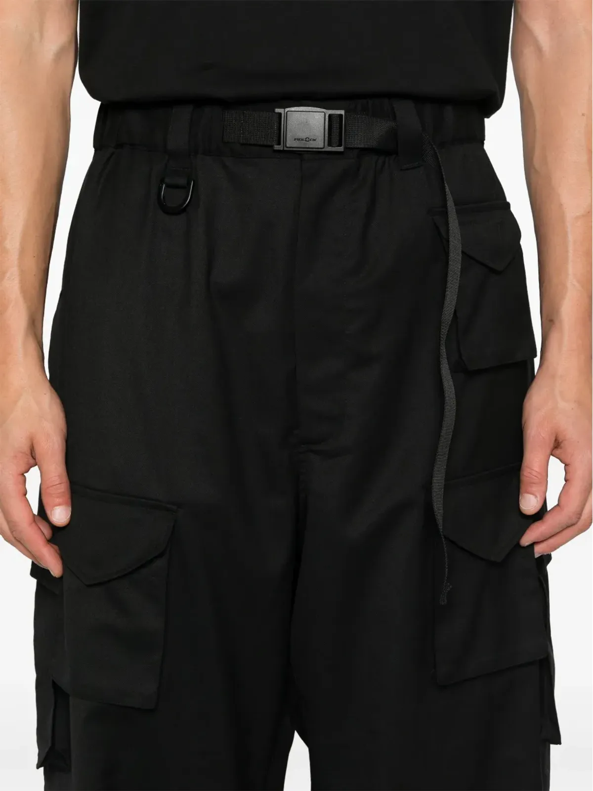 Y-3 ワイドレッグパンツ ブラック - 画像5