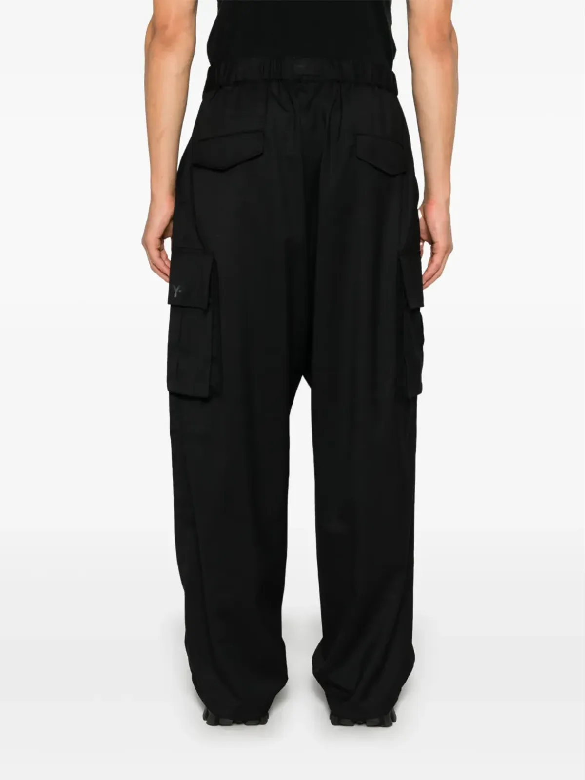 Y-3 ワイドレッグパンツ ブラック - 画像4