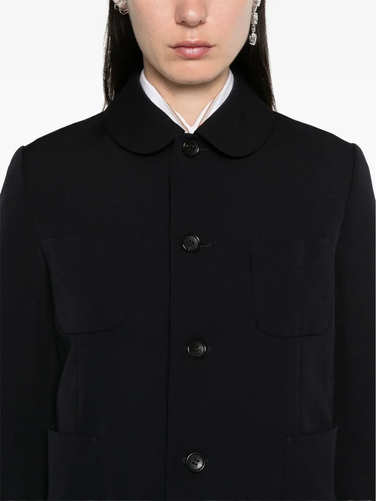 Comme Des Garçons Girl ピーターパンカラー ポケット付きカーディガン - 画像5
