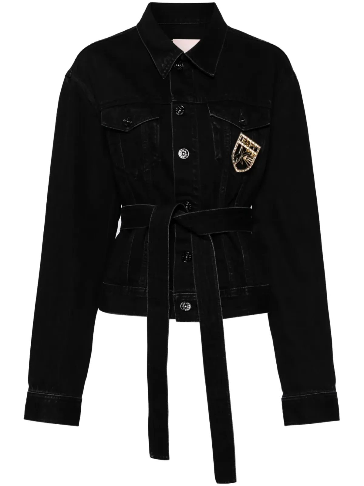 A BATHING APE® ロゴピン デニムジャケット - ブラック - 画像1