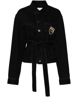 A BATHING APE® ロゴピン デニムジャケット - ブラック - サムネイル1