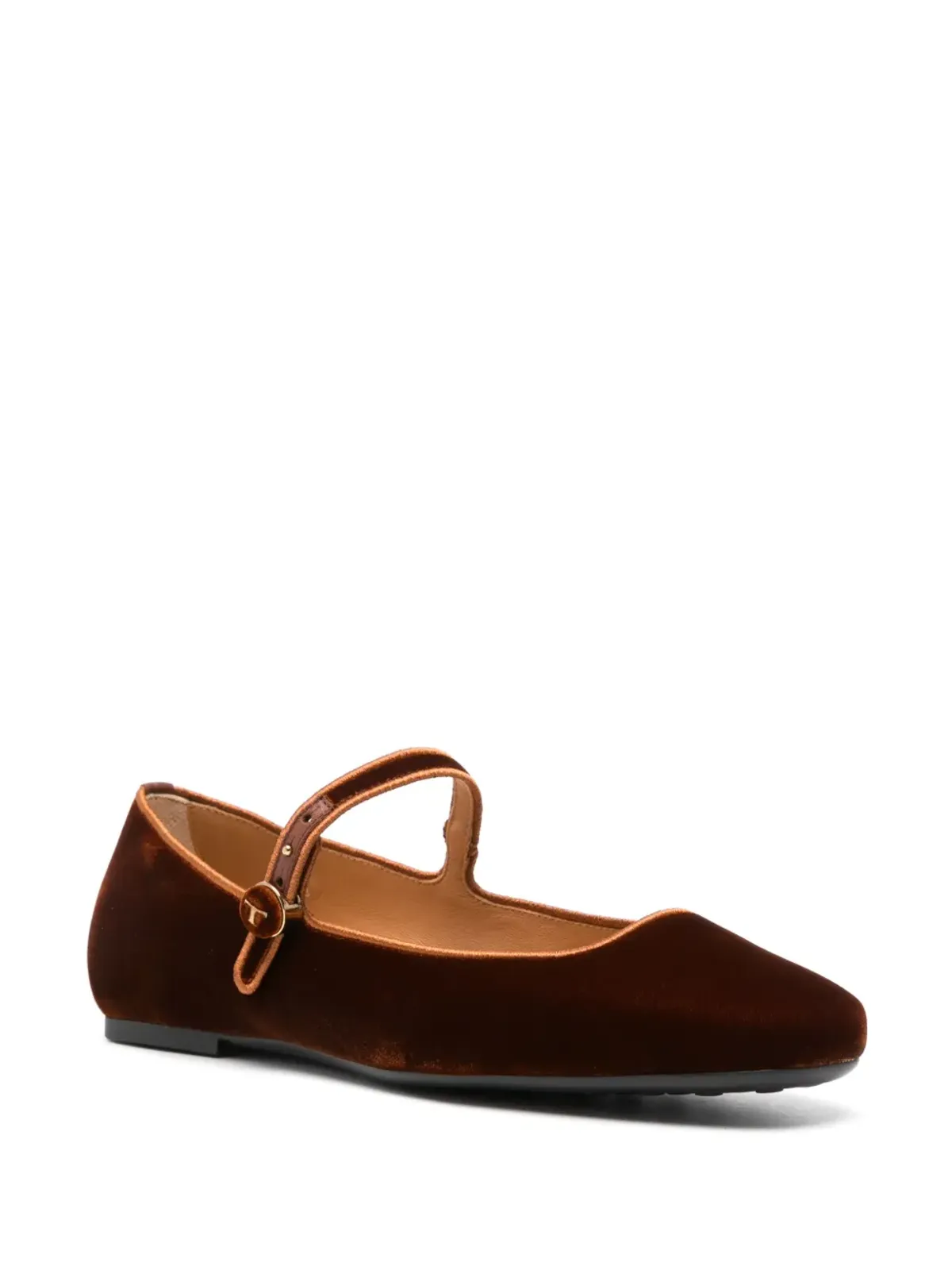 Tod's ベロア バレエシューズ - ブラウン - 画像2