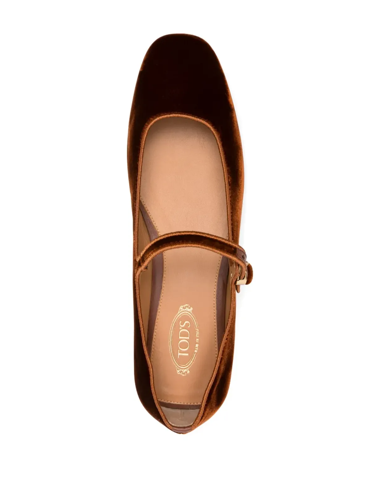 Tod's ベロア バレエシューズ - ブラウン - 画像4