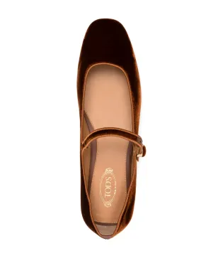 Tod's ベロア バレエシューズ - ブラウン - サムネイル4