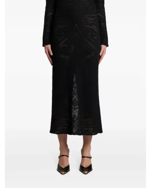ETRO ニットジャカード ミディスカート - ブラック - サムネイル2
