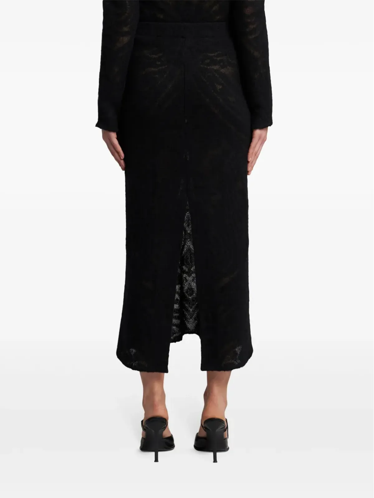 ETRO ニットジャカード ミディスカート - ブラック - 画像3