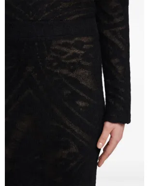 ETRO ニットジャカード ミディスカート - ブラック - サムネイル4