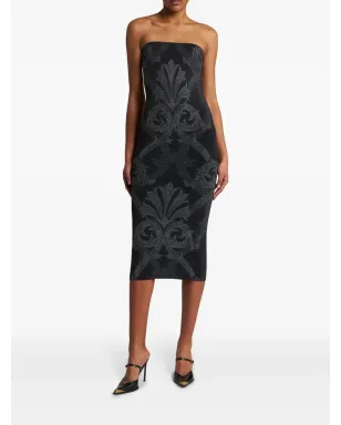ETRO x Wolford メタリックジャカード ミディドレス - ブラック - サムネイル3