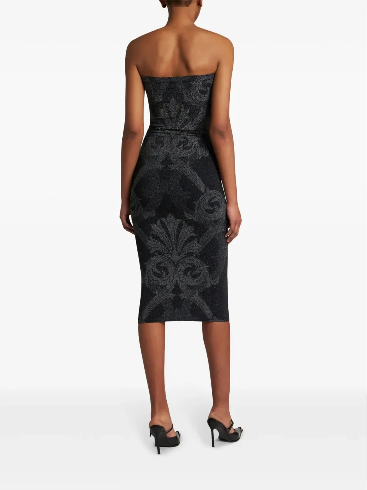 ETRO x Wolford メタリックジャカード ミディドレス - ブラック - 画像4