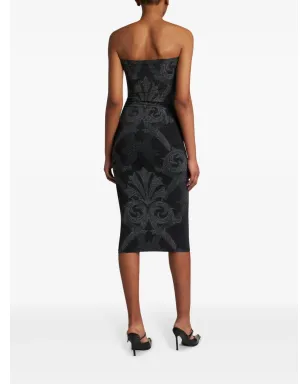 ETRO x Wolford メタリックジャカード ミディドレス - ブラック - サムネイル4