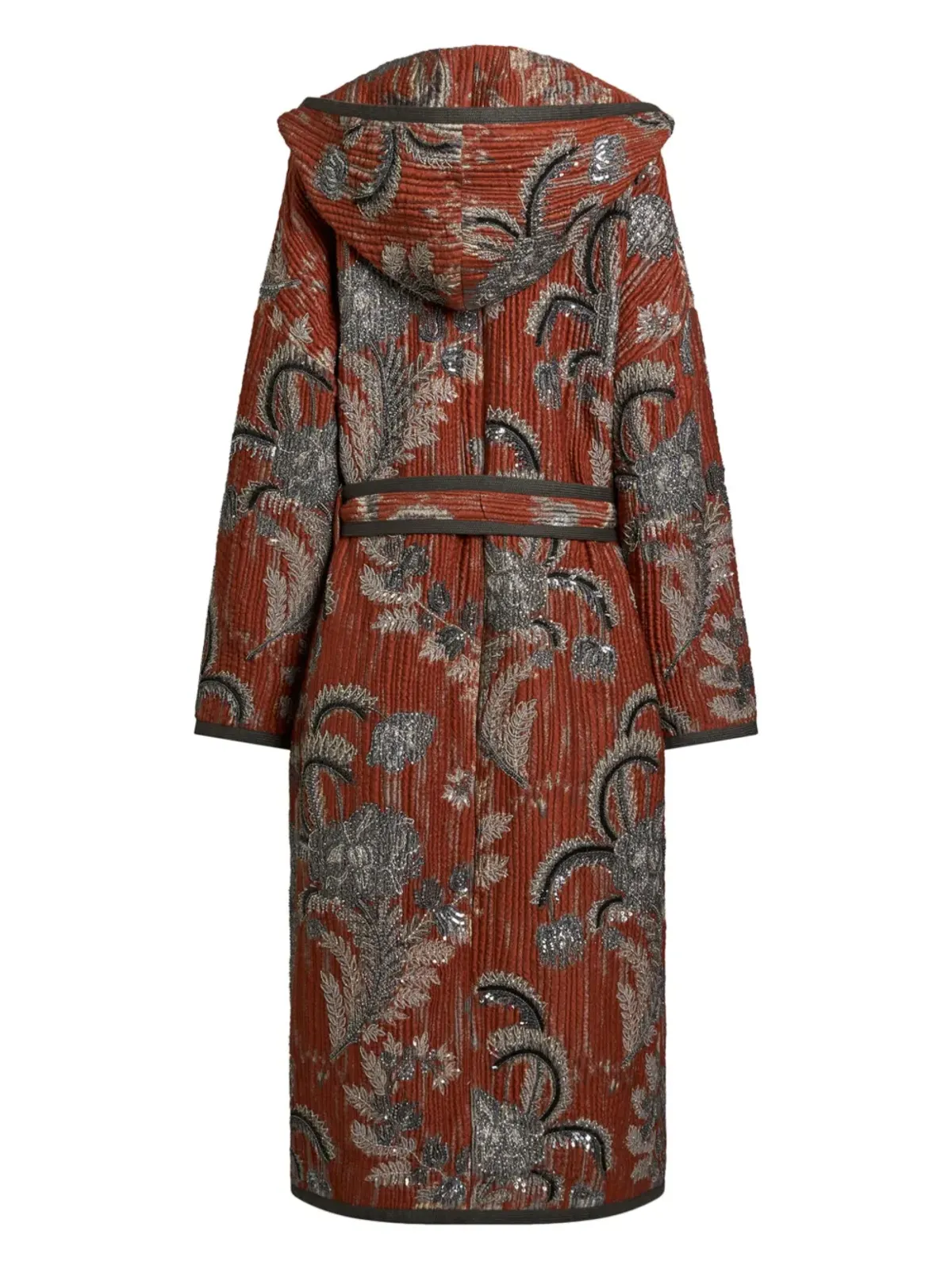 ETRO キルテッド ジャカード コート - レッド - 画像2