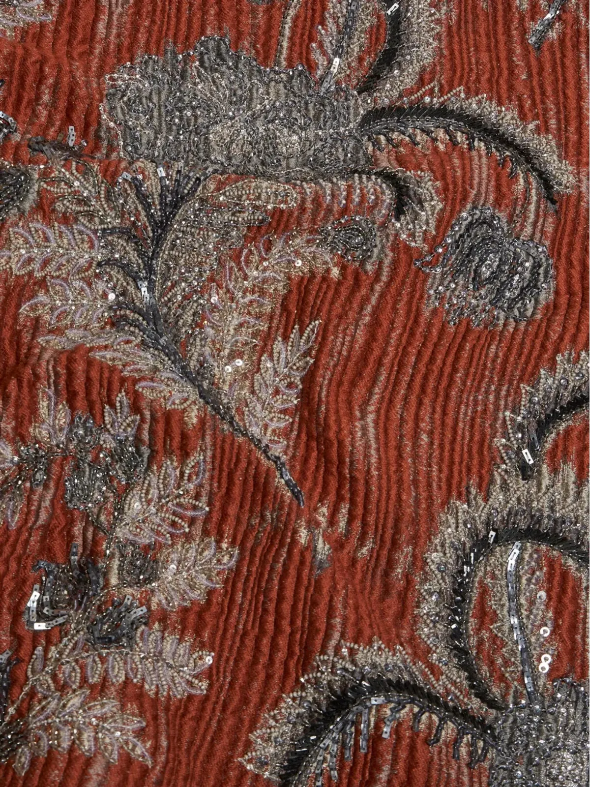 ETRO キルテッド ジャカード コート - レッド - 画像3