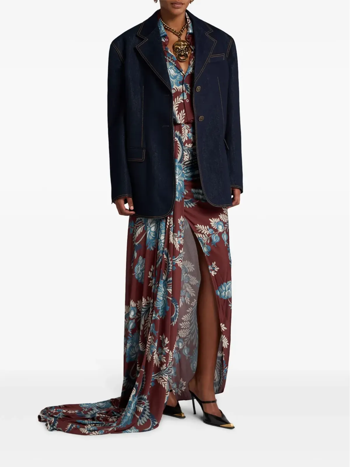 ETRO フローラルプリント シャツ - レッド - 画像2
