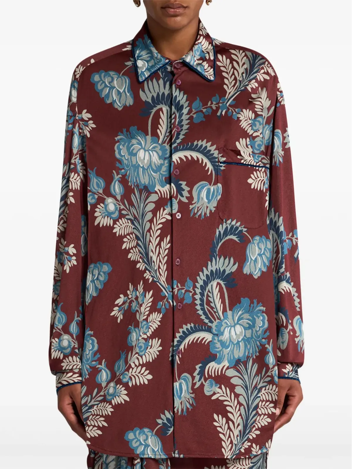ETRO フローラルプリント シャツ - レッド - 画像3