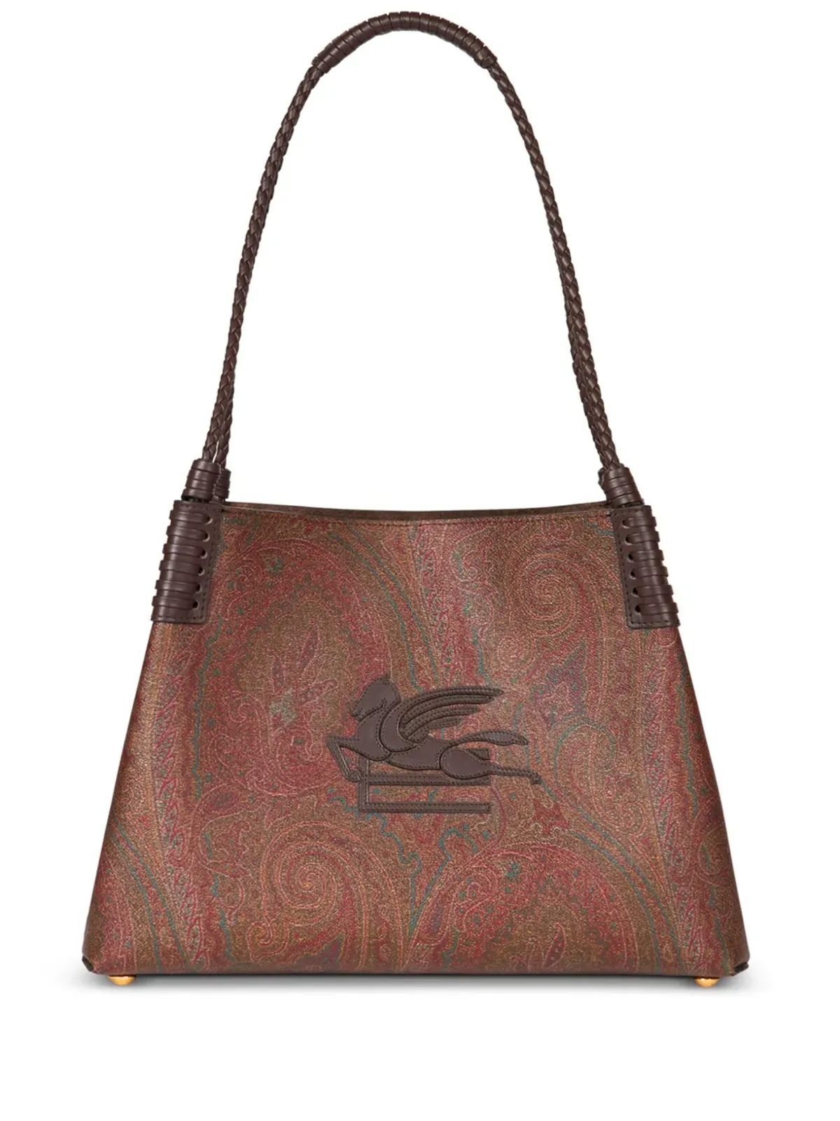 ETRO 小さめ ペイズリー Libra トートバッグ - ブラウン - 画像1