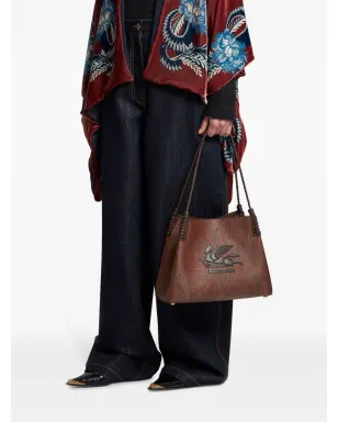 ETRO 小さめ ペイズリー Libra トートバッグ - ブラウン - サムネイル2