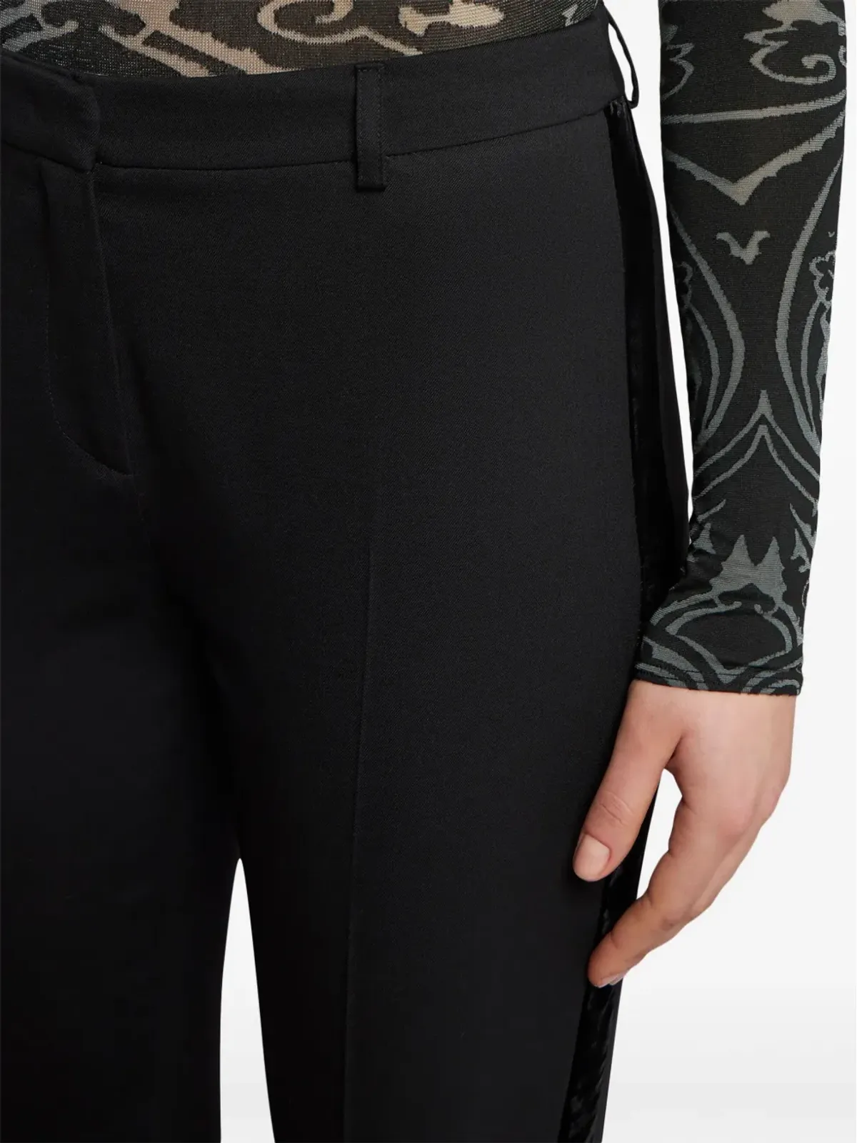 ETRO ウール フレアパンツ - ブラック - 画像5