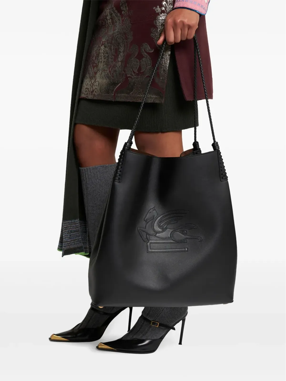 ETRO 大型 Libra トートバッグ ブラック - 画像2