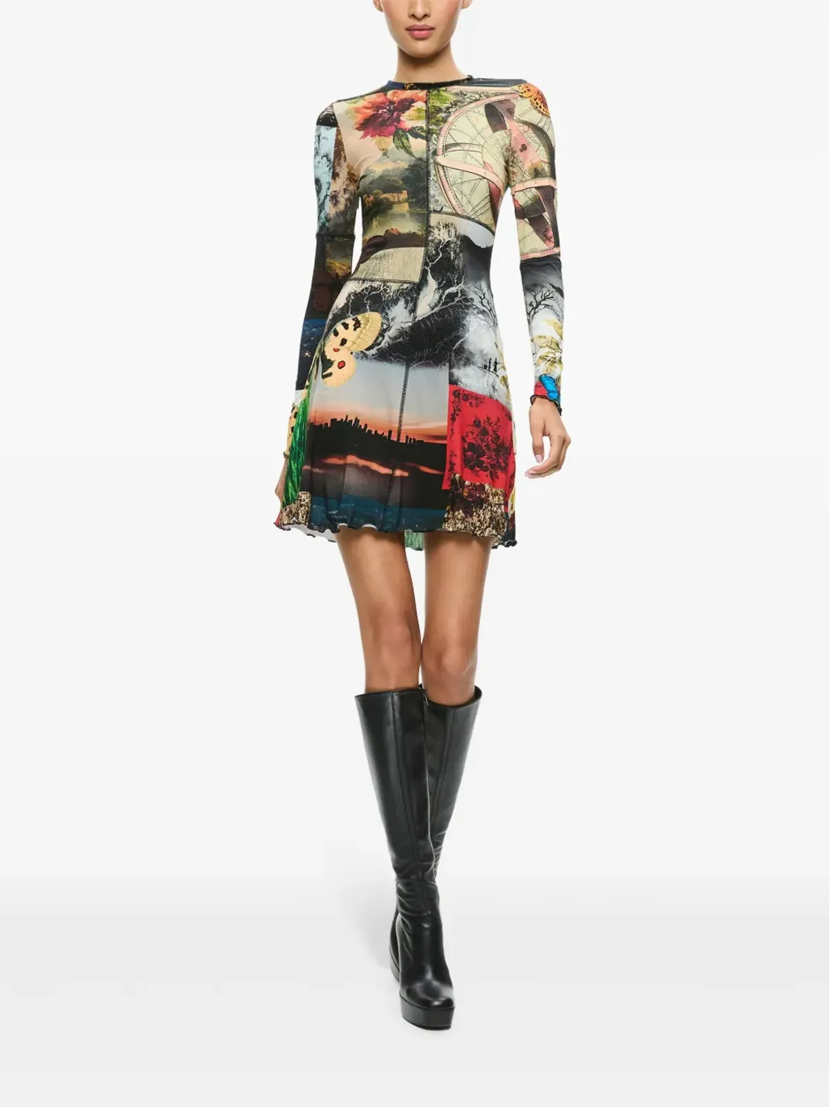alice + olivia Deloraパネルドレス - 画像3