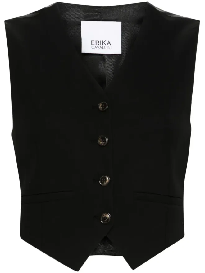 Erika Cavallini Erika Cavallini シングルブレスト クロップド ウエストコートの商品画像