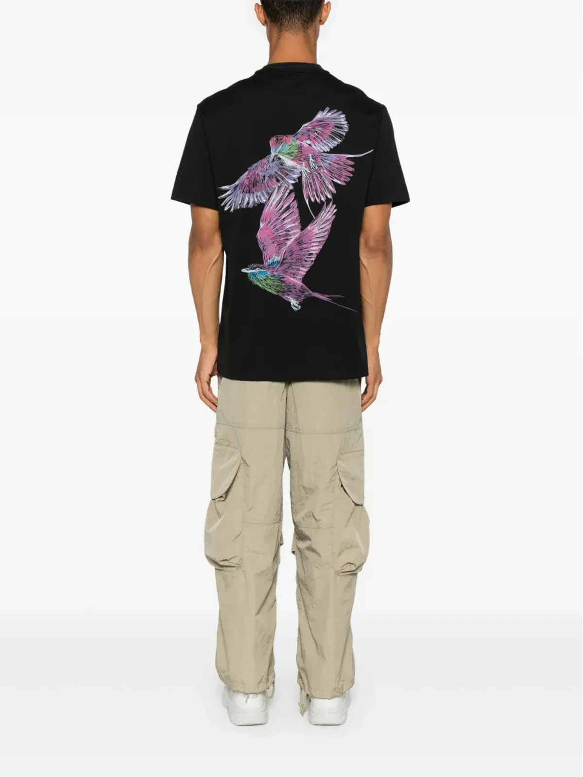 Y-3 バードプリント Tシャツ ブラック - 画像2