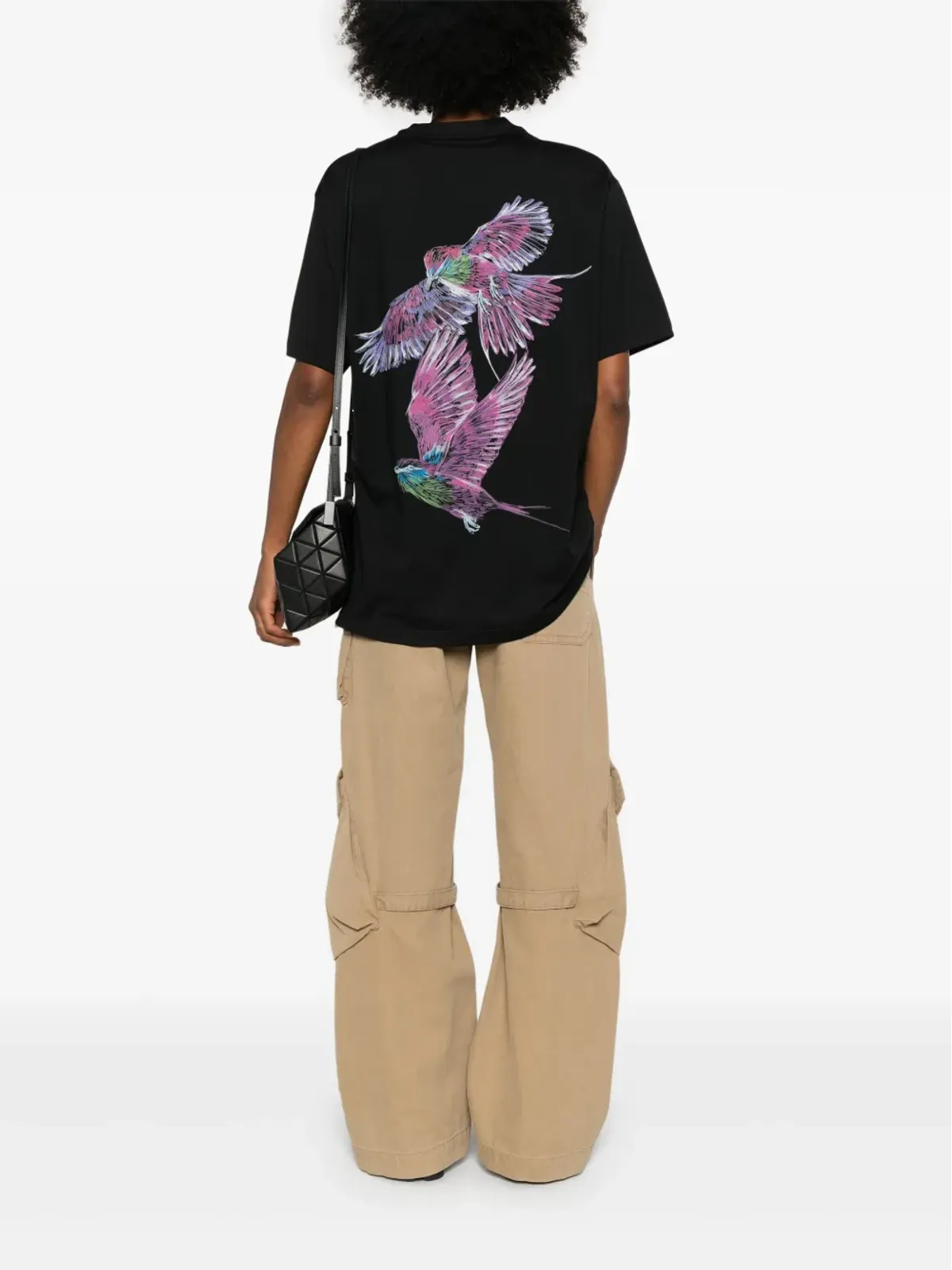 Y-3 バードプリント Tシャツ ブラック - 画像3