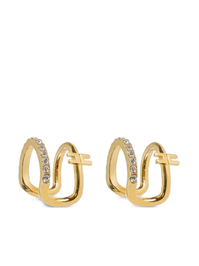 Elisabetta Franchi Elisabetta Franchi ラインストーン装飾のイヤーカフ - ゴールドの商品画像