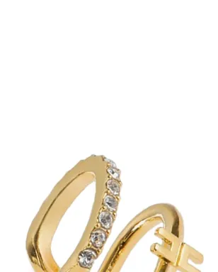 Elisabetta Franchi ラインストーン装飾のイヤーカフ - ゴールド - サムネイル2