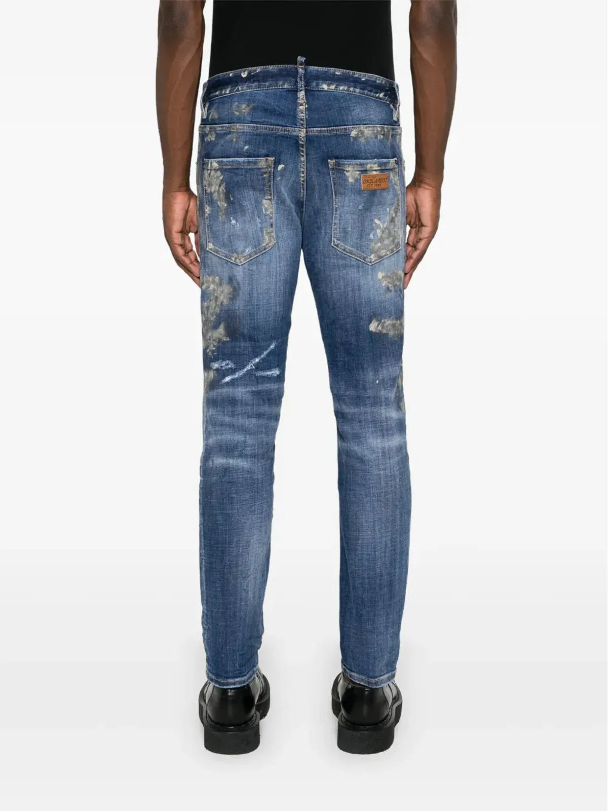 DSQUARED2 スケーターデニム ダメージ加工 スキニージーンズ ブルー - 画像4
