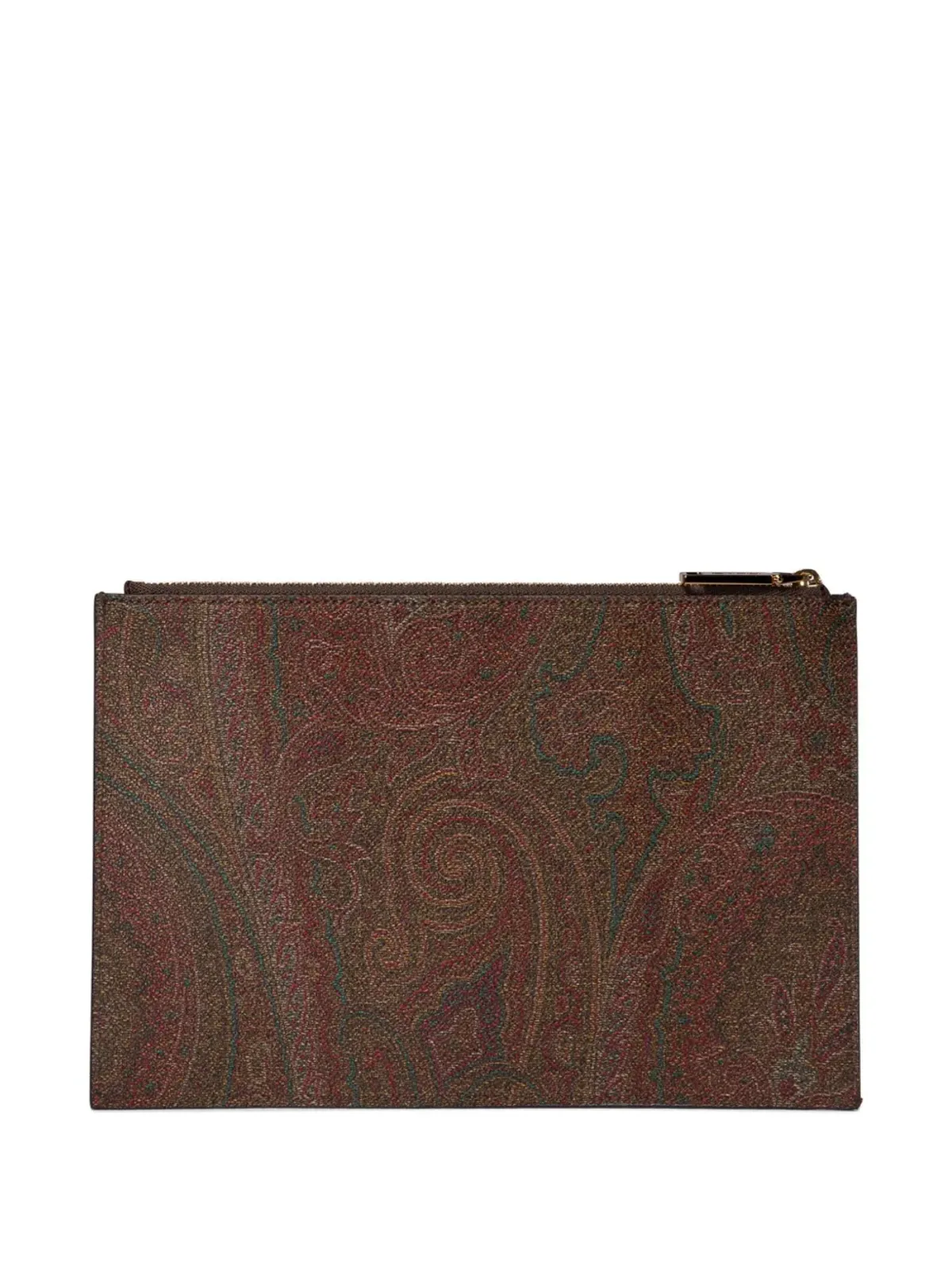 ETRO ロゴ刺繍クラッチバッグ - ブラウン - 画像2