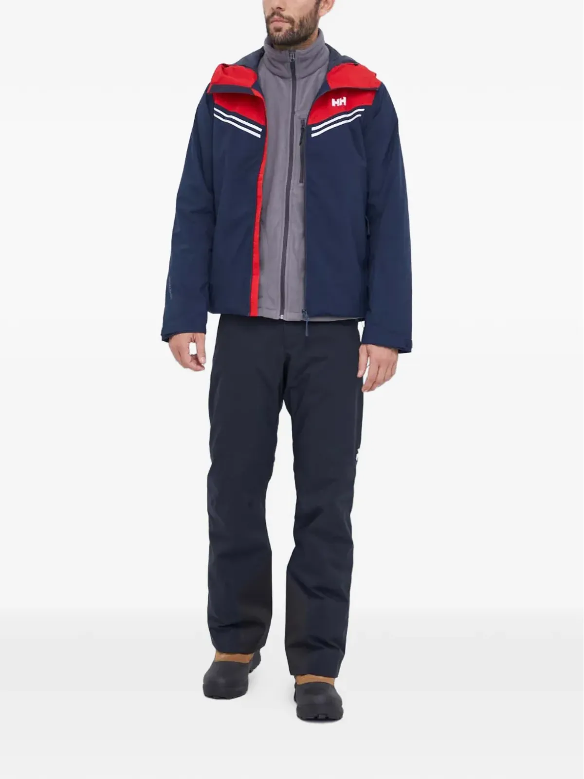 Helly Hansen フード付きストライプスキージャケット - 画像2